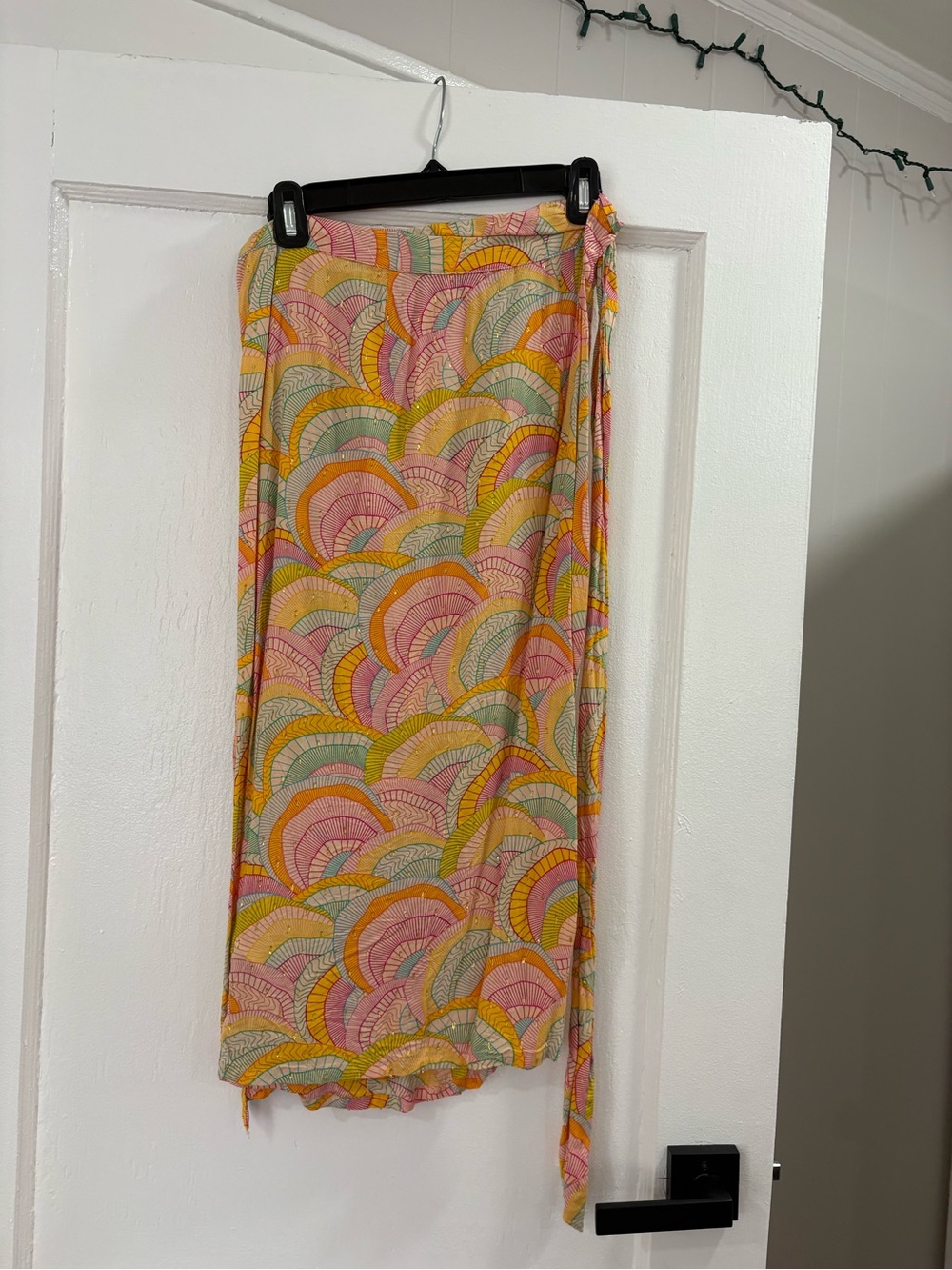 Never Fully Dressed Multicolor scallop Print Skirt — Pink, Yellow, Teal - Picture 3 of 5